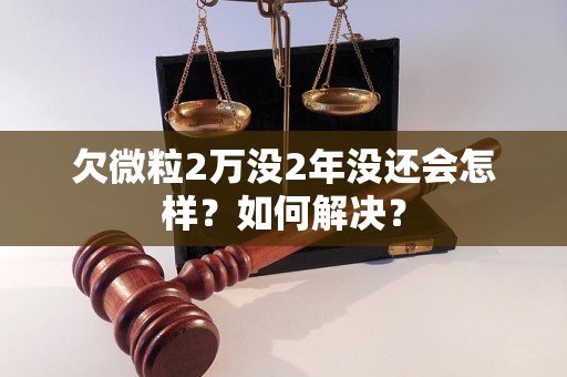 欠微粒2万没2年没还会怎样？如何解决？