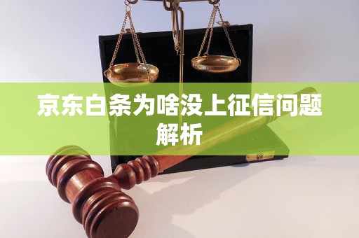 京东白条为啥没上征信问题解析