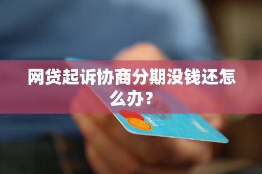 网贷起诉协商分期没钱还怎么办？