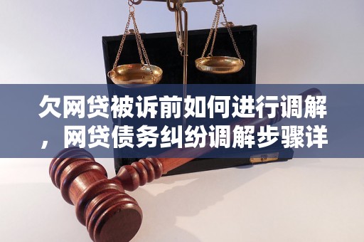 欠网贷被诉前如何进行调解，网贷债务纠纷调解步骤详解