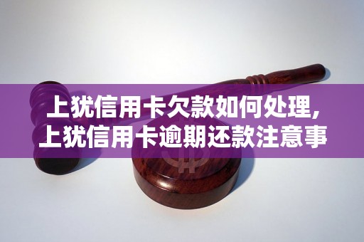 上犹信用卡欠款如何处理,上犹信用卡逾期还款注意事项