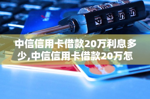 中信信用卡借款20万利息多少,中信信用卡借款20万怎么还