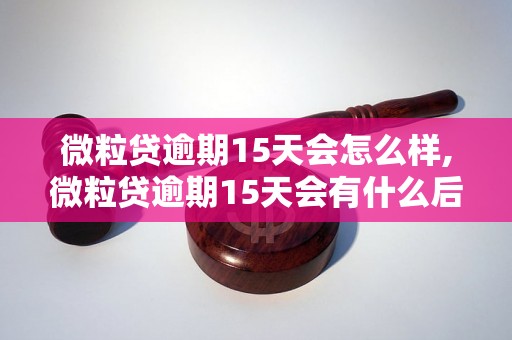 微粒贷逾期15天会怎么样,微粒贷逾期15天会有什么后果