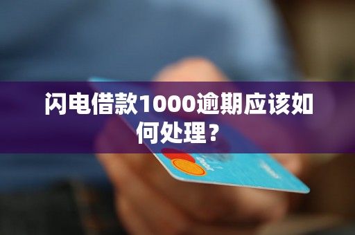 闪电借款1000逾期应该如何处理？