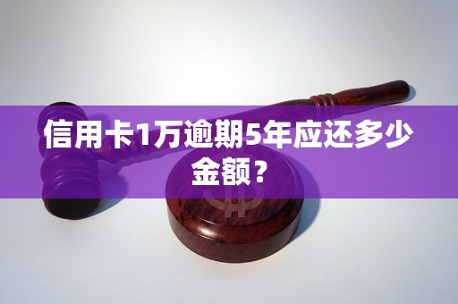 信用卡1万逾期5年应还多少金额？