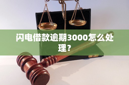 闪电借款逾期3000怎么处理？