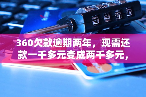 360欠款逾期两年，现需还款一千多元变成两千多元，应该如何处理？