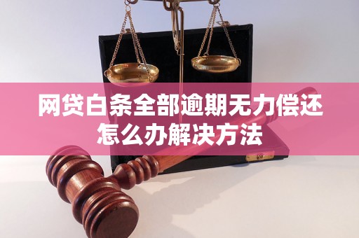 网贷白条全部逾期无力偿还怎么办解决方法