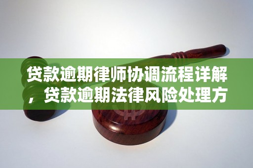 贷款逾期律师协调流程详解，贷款逾期法律风险处理方案