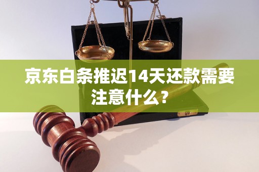 京东白条推迟14天还款需要注意什么？