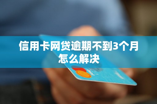 信用卡网贷逾期不到3个月怎么解决