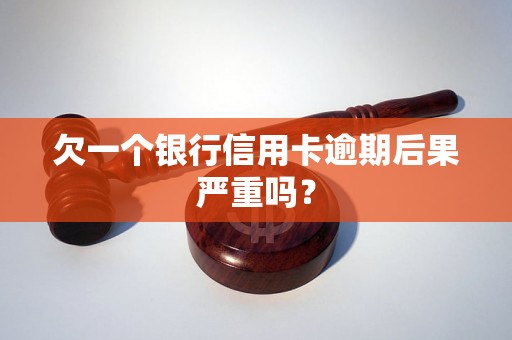 欠一个银行信用卡逾期后果严重吗？