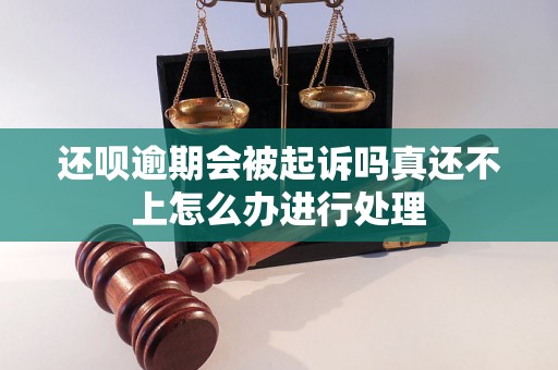 还呗逾期会被起诉吗真还不上怎么办进行处理