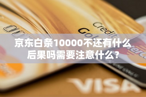 京东白条10000不还有什么后果吗需要注意什么？