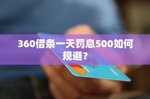 360借条一天罚息500如何规避？