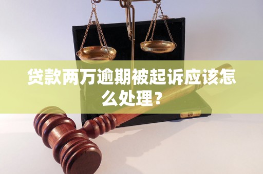 贷款两万逾期被起诉应该怎么处理？