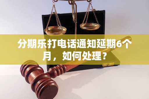 分期乐打电话通知延期6个月，如何处理？