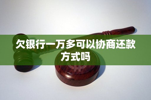 欠银行一万多可以协商还款方式吗