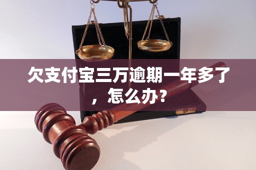 欠支付宝三万逾期一年多了，怎么办？