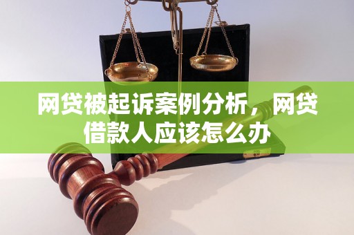 网贷被起诉案例分析，网贷借款人应该怎么办