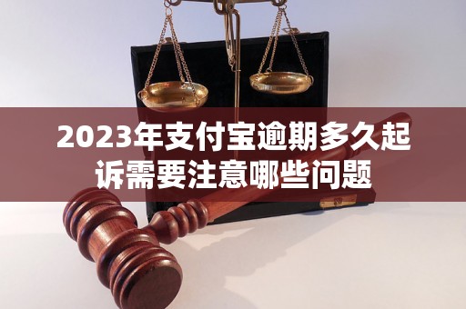 2023年支付宝逾期多久起诉需要注意哪些问题