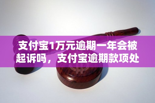 支付宝1万元逾期一年会被起诉吗，支付宝逾期款项处理方法