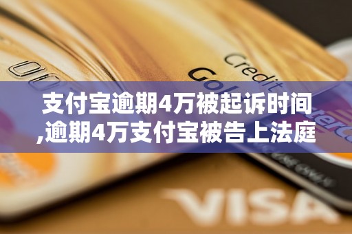 支付宝逾期4万被起诉时间,逾期4万支付宝被告上法庭信息