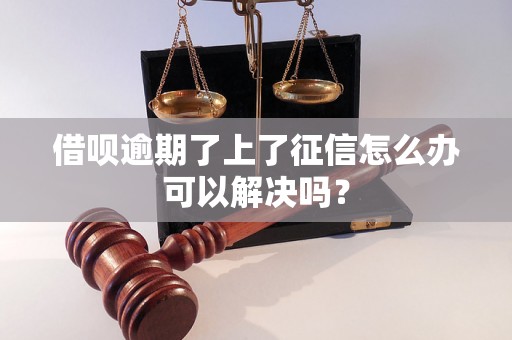 借呗逾期了上了征信怎么办可以解决吗？