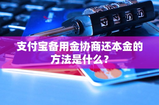 支付宝备用金协商还本金的方法是什么？