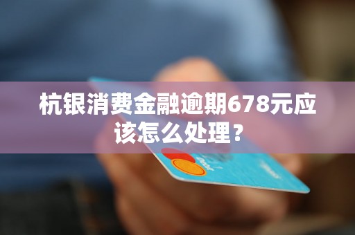 杭银消费金融逾期678元应该怎么处理？