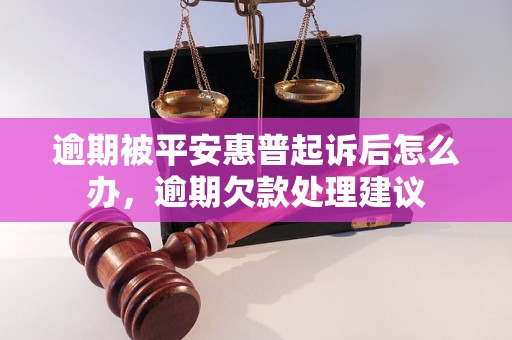 逾期被平安惠普起诉后怎么办，逾期欠款处理建议