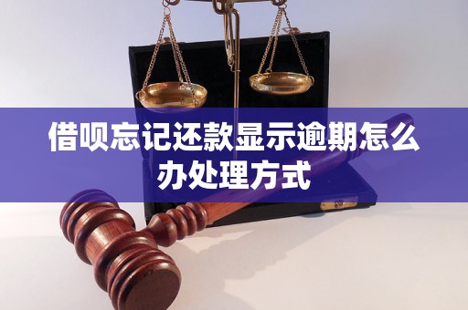 借呗忘记还款显示逾期怎么办处理方式