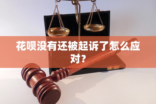 花呗没有还被起诉了怎么应对？