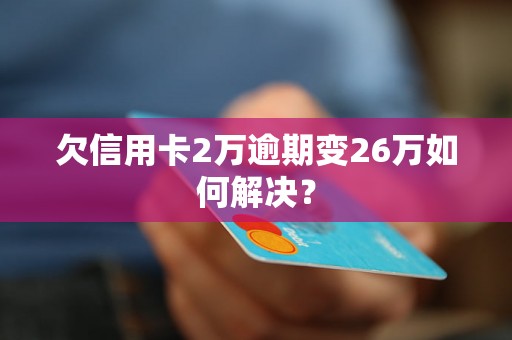 欠信用卡2万逾期变26万如何解决？