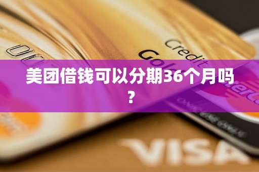 美团借钱可以分期36个月吗？