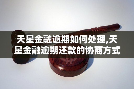 天星金融逾期如何处理,天星金融逾期还款的协商方式