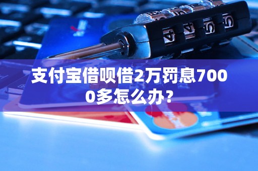 支付宝借呗借2万罚息7000多怎么办？