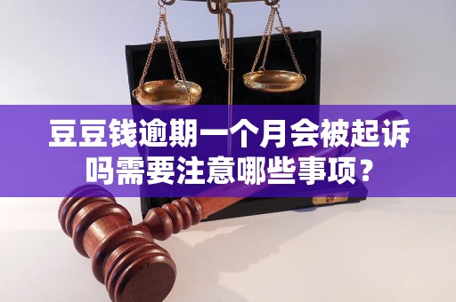 豆豆钱逾期一个月会被起诉吗需要注意哪些事项？