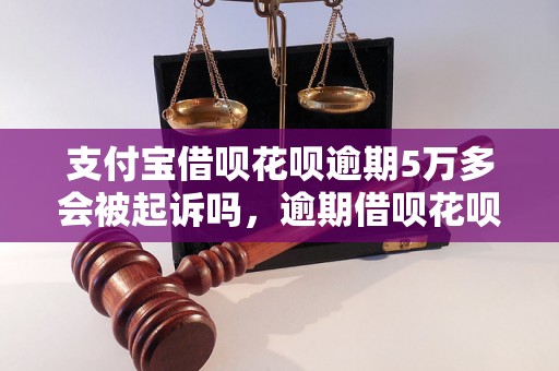 支付宝借呗花呗逾期5万多会被起诉吗，逾期借呗花呗后果严重吗