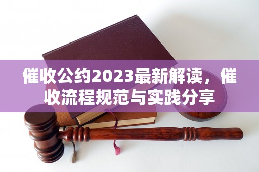 催收公约2023最新解读，催收流程规范与实践分享