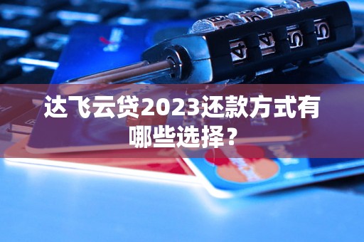 达飞云贷2023还款方式有哪些选择？