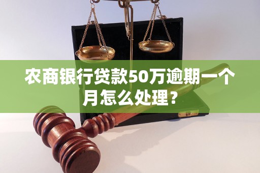 农商银行贷款50万逾期一个月怎么处理？