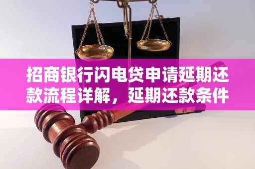 招商银行闪电贷申请延期还款流程详解，延期还款条件及方式