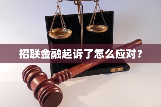 招联金融起诉了怎么应对？