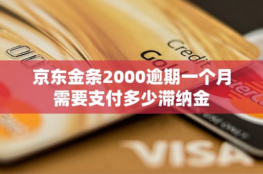 京东金条2000逾期一个月需要支付多少滞纳金