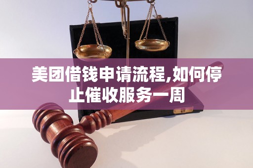 美团借钱申请流程,如何停止催收服务一周