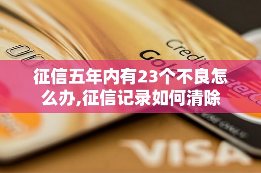 征信五年内有23个不良怎么办,征信记录如何清除