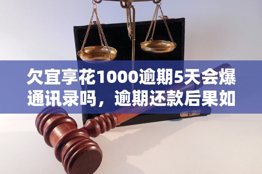 欠宜享花1000逾期5天会爆通讯录吗，逾期还款后果如何处理