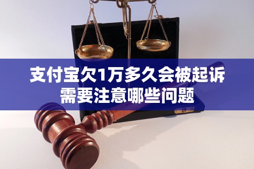 支付宝欠1万多久会被起诉需要注意哪些问题