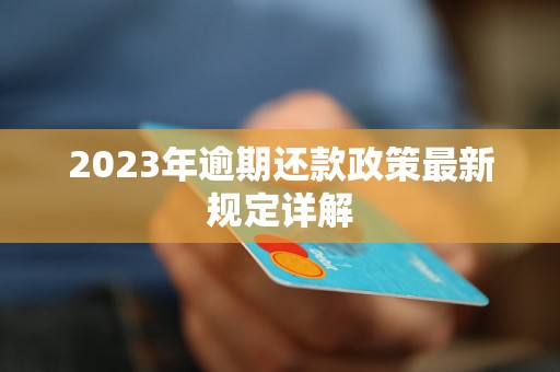 2023年逾期还款政策最新规定详解